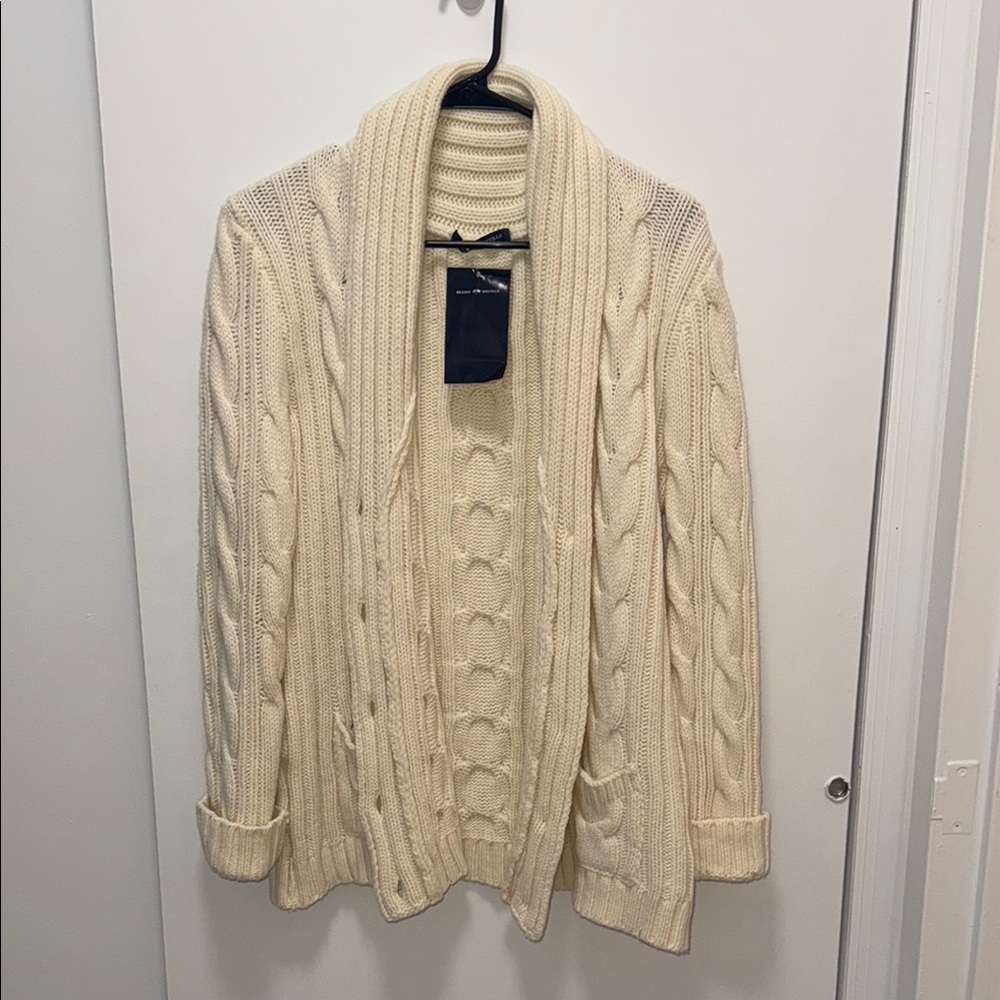 Brandy Melville Cream Cable Knit Cardigan